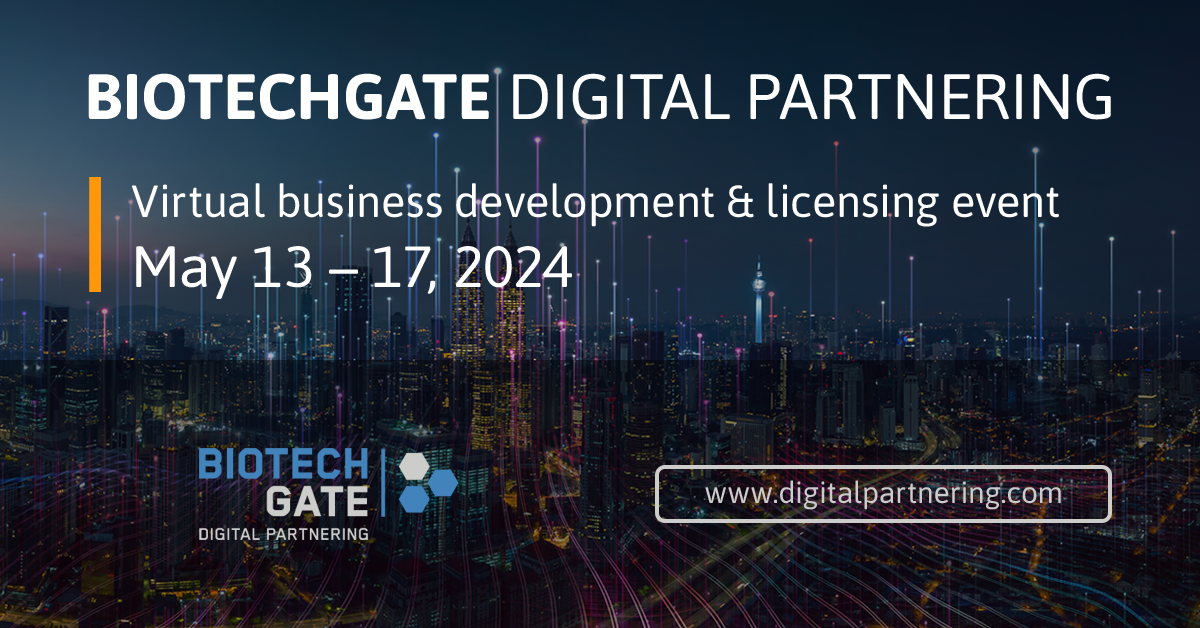 Welcome to the next Biotechgate Digital Partnering event (13-17 May)